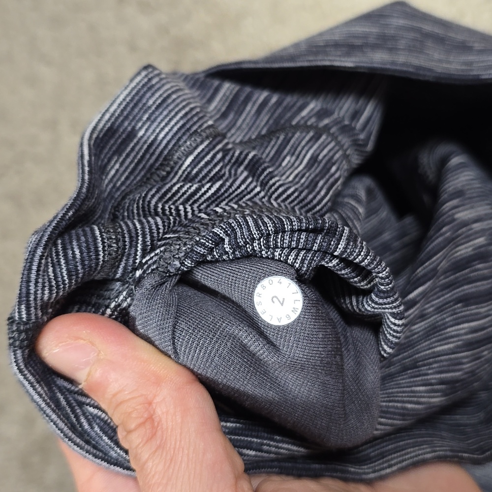 EUC 💎 Lululemon Wunder Under Crop (Hi-Rise) *21"Wee Are From Space Black Slate - Picture 5 of 6
